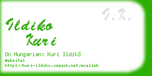 ildiko kuri business card